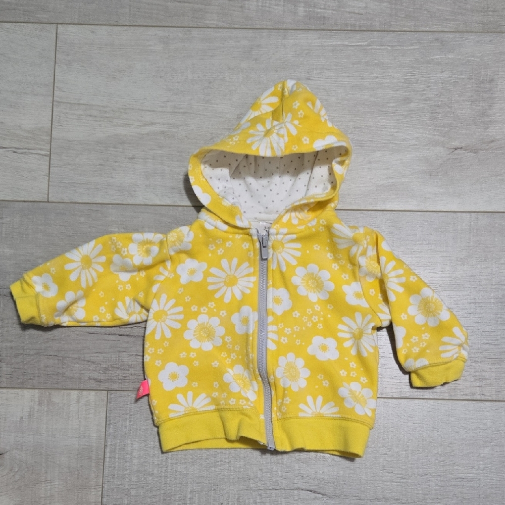 Yellow Floral Kids Hoodie